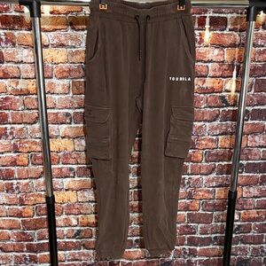 YoungLA Brown cloud foam Rambo Cargo Sweatpants joggers medium men’s